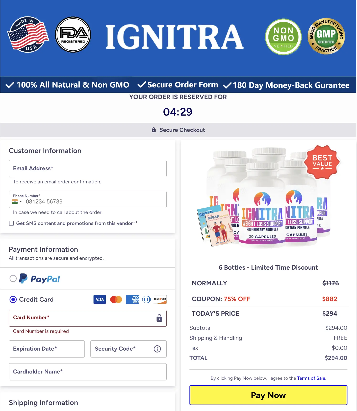 Ignitra Secure Billing Interface Preview